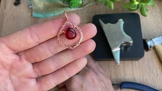 Hammered Teardrop Pendant - Wire Wrap Tutorial