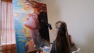 Hyperrealism Underwater Portrait Painting Time Lapse - “Embrace”