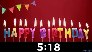 Happy Birthday Candles & Happy Birthday Piano 10 Minute Countdown Timer