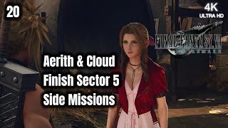 Aerith & Cloud Finish Sector 5 Side Missions - Final Fantasy 7 Remake Walkthrough | Part 20 | 4K PS5