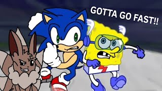 I'M READYYYYY!!! | Fox Mc' Lox Reacts To SPONGEBOB VS SONIC ANIMATION COLLISION! (Reaction #1)