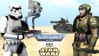 STAR WARS vs WARHAMMER 40K - Galactic Empire vs Imperial Guard - Men of War: Assault Squad 2