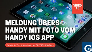 Meldung übers Handy mit Foto vom Handy iOS App (15/16)