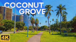 [4K] COCONUT GROVE, Miami. Lifestyle