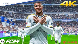 FC 24 - Real Madrid Vs Barcelona ft Mbappe, Vini Jr | LaLiga Next Season Full Match |  PS5™ [4K60].