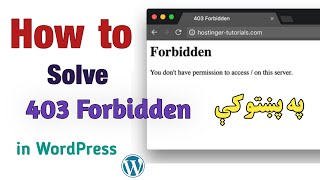 How to Solve 403 Forbidden WordPress Website problem| in pashto|