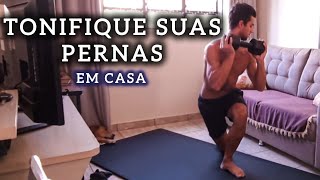 Esculpe suas pernas: treino de pernas com halteres e Mini Band em casa