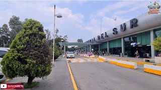 CAMINANDO SOBRE AVENIDA TAXQUEÑA,VOCA 13,,PASO LA TERMINAL DE BUS SUR,METRO TAXQUEÑA SU PARADERO,