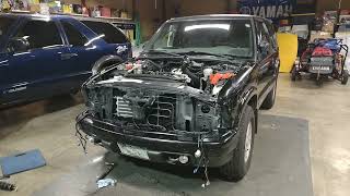 update on the wrecked 1999 s10 blazer  putting back together after hitting a deer