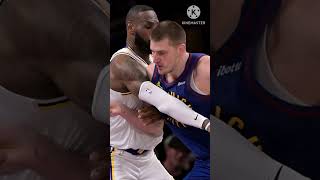 LeBron James vs Nikola Jokic fight 2024 #trendingshorts #shortsvideo #viralshorts #nbanews #nba