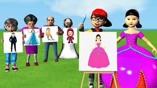 🔴Scary Teacher 3D vs Squid Game Dressing Princess Style Beautiful Nice or Error 5 Times Challenge#16