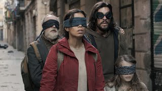 مخلوقات غامضة تغزو الارض والشخص الي بيشوفها بيموت , بتقضي علي 99% من البشر ملخص  bird box barcelona