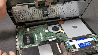 How to upgrade the RAM (memory) and HDD (storage) on an ASUS X555L laptop - disassembly