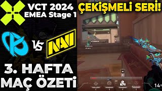 Karmine Corp vs NAVI MAÇ ÖZETİ | VALORANT 2024 EMEA Stage 1 - 3. HAFTA