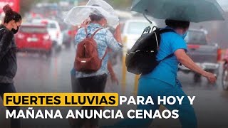 Vaguada dejará fuertes lluvias para hoy y mañana, anuncia Cenaos