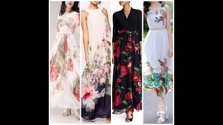 Beautiful Floral Print Maxi Dress Design | Floral Maxi Dress | Floral Wrap Maxi Dress | Look & Style