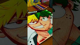 Drawing Izuku Midoriya Vs Bakugou Katsuki ✨#drawing #bakugou #izukumidoriya #animation