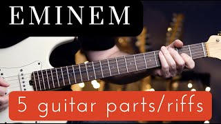 Eminem - 5 guitar riffs (guitar lesson)