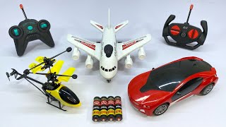 New Famous 3D Light RC Car with Rechargeable RC Helicopter and RemoteControl Airline Unboxing 😍 #rc