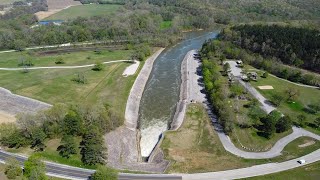 Relaxing Drone Footage - Lake / Spillway / Flowing Water (DJI Mini SE)