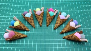 DIY Miniature Craft - Mini Ice Cream #Shorts #miniature #dollhouse