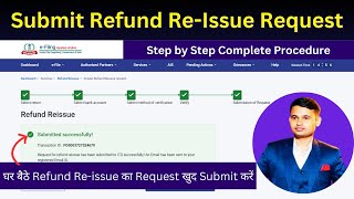 How to Submit Refund Re-Issue Request online | Income tax refund reissue request online