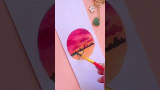 Smallest sunset painting #youtubeshorts #shorts #viralvideo