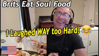 American Reacts to Two Brits Try Memphis Soul Food for the first time!