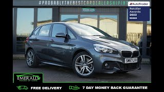 2017 67 BMW 2 SERIES 1.5 225XE PHEV M SPORT ACTIVE TOURER 5D 134 BHP/SM67 LTK