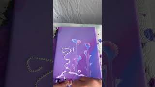 Purple Blue Fields Chain Pull! #fyp #fypシ #art #acrylicpouring #artist #artwork #viral #dyi #youtube