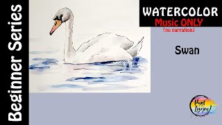 Watercolor Swan - Learn to paint promo (music only)