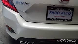 Honda Civic X New Rear Diffuser & Rear Bumper LED