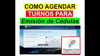 🚀Como 🎯agendar un turno para 💥Emisión de #Cédulas💥 2020