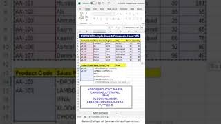 Dynamic XLOOKUP Multiple Rows & Columns in Excel 365 #shorts