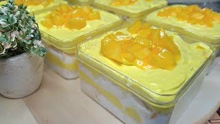 coconut mango misu/tanpa dibakar dan di kukus