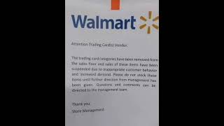 No More Trading Cards at Walmart?!