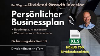 Das muss dein Businessplan für dein Dividend Growth Portfolio enthalten!