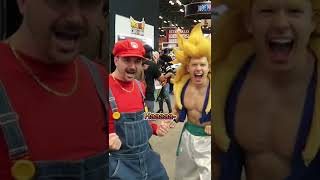 Super Mario Goes Super Saiyan at Comic Con #shorts