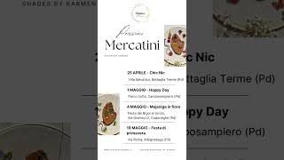 Mercatini @Padova! Vi aspetto con le mie creazioni artigianali ❤️ / Seguitemi @shadesbykarmen