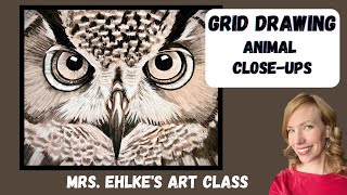 GRID DRAWING - Animal Close-Ups