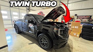 Worlds FIRST 24+ Twin Turbo'd GMC Sierra! It sounds amazing!