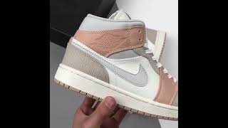 Buy Wholesale Air Jordan 1 Mid "Milan" Sail/Light Bone-String-Shimmer Basketball Sneakers For Sale