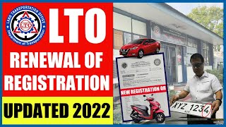 PAANO MAGRENEW NG REHISTRO 2022 | LTO RENEWAL OF MOTOR VEHICLE REGISTRATION