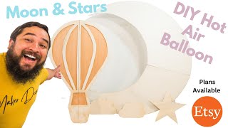 DIY Hot Air Balloon & Moon Party Backdrop