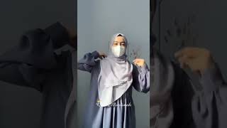 Simple hijab style full coverage || simple hijab styles for school with mask