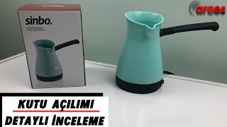 Sinbo SCM-2955 Elektrikli Cezve Turkuaz ☕ Türk kahve makinesi ✔️ kutu açılışı ❗ Kutuda ne var ? 📦