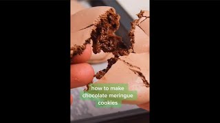 How to Make Chocolate Meringue Cookies #shorts