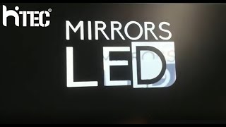 Fiber laser marking machine etching frosted effects on Led glass mirror