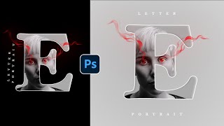 Letter (E) Portrait Design || Photoshop Tutorial