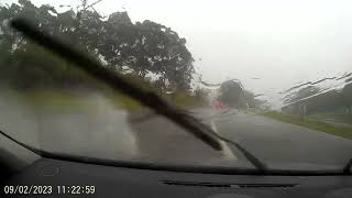 Massive Storm - Wollongong - 9th February 2023 - Dash Cam footage